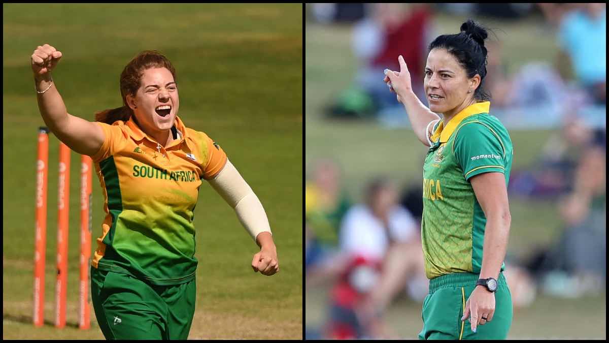 Marizanne Kapp and Nadine de Klerk attai...